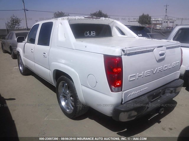 3GNEC13T53G239043 - 2003 CHEVROLET AVALANCHE C1500 WHITE photo 3