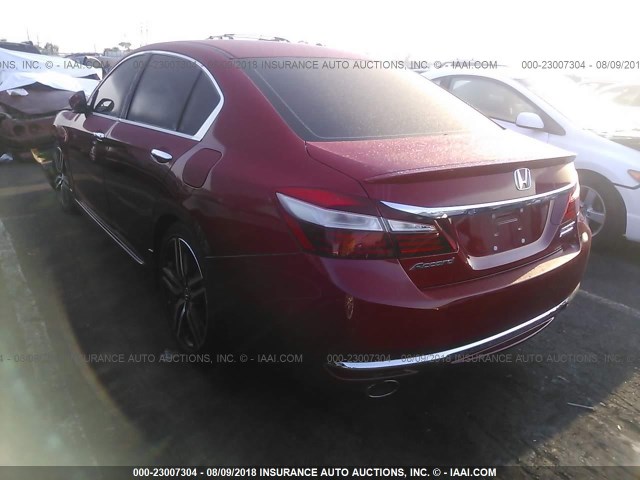 1HGCR2E13HA284330 - 2017 HONDA ACCORD SPORT SPECIAL EDITION RED photo 3