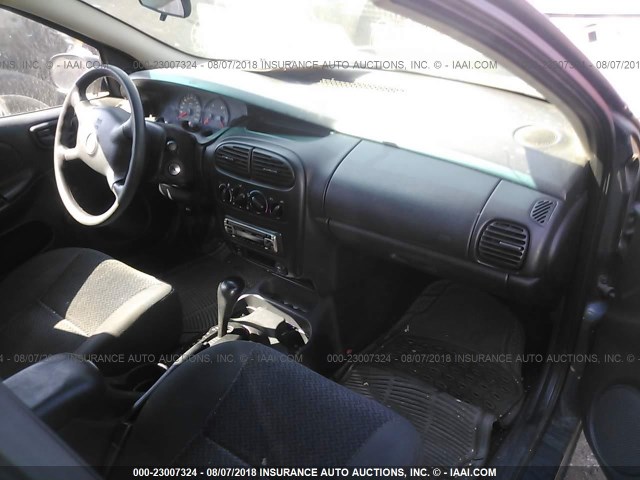 1B3ES46C51D271124 - 2001 DODGE NEON SE/ES GRAY photo 5