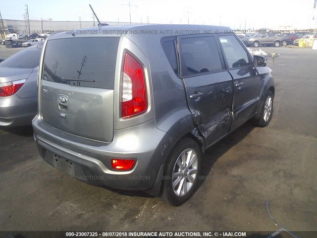 KNDJT2A60D7524241 - 2013 KIA SOUL +/!/SPORT GRAY photo 4