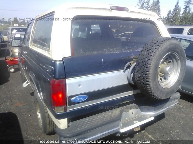 1FMEU15HXNLA27724 - 1992 FORD BRONCO U100 Dark Blue photo 3