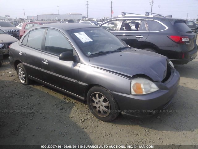 KNADC125936213583 - 2003 KIA RIO GRAY photo 1