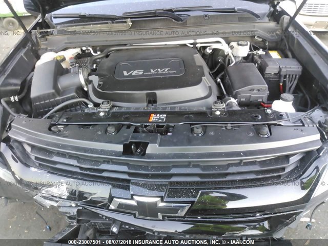 1GCGSCE34G1346201 - 2016 CHEVROLET COLORADO LT BLACK photo 10