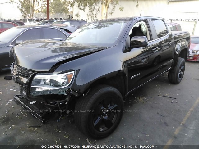 1GCGSCE34G1346201 - 2016 CHEVROLET COLORADO LT BLACK photo 2