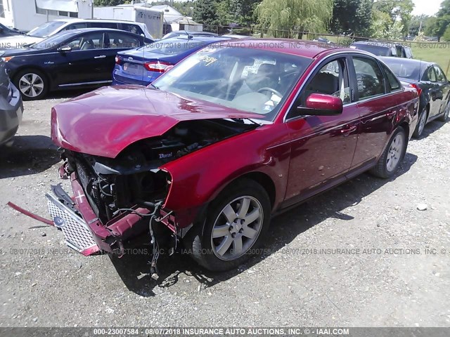 1FAHP24117G124346 - 2007 FORD FIVE HUNDRED SEL RED photo 2