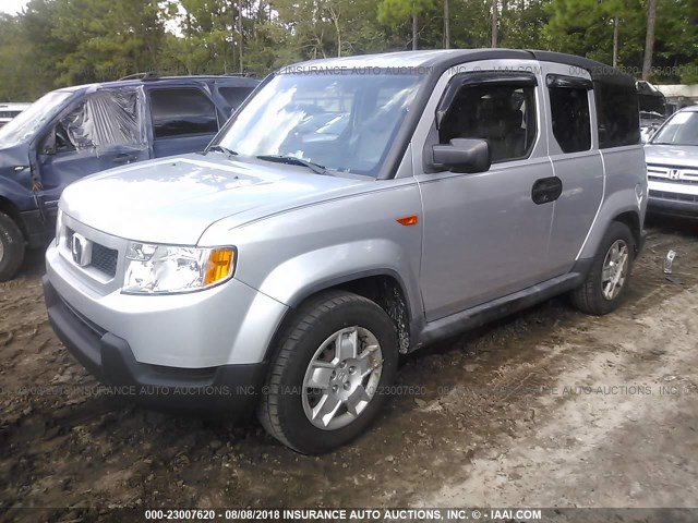 5J6YH18379L000986 - 2009 HONDA ELEMENT LX SILVER photo 2