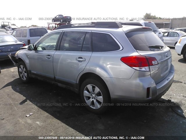 4S4BRBCC8A3312756 - 2010 SUBARU OUTBACK 2.5I PREMIUM SILVER photo 3