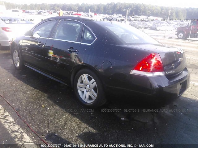 2G1WB5E37E1155220 - 2014 CHEVROLET IMPALA LIMITED LT BLACK photo 3