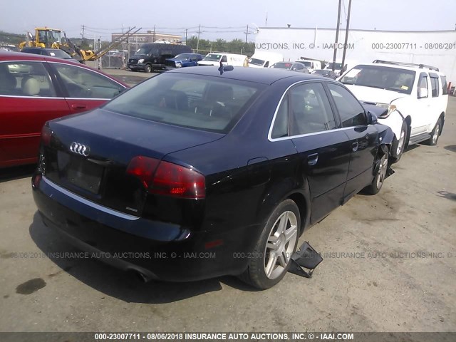 WAUDF78E46A121784 - 2006 AUDI A4 2.0T QUATTRO Dark Blue photo 4