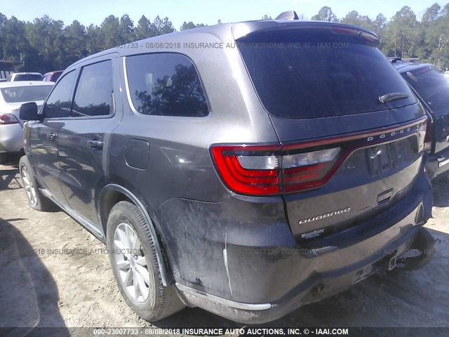 1C4RDHAG0EC444796 - 2014 DODGE DURANGO SXT GRAY photo 3