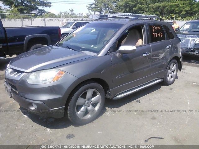 5J8TB18567A016545 - 2007 ACURA RDX TECHNOLOGY GRAY photo 2