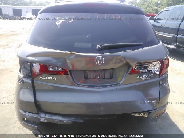 5J8TB18567A016545 - 2007 ACURA RDX TECHNOLOGY GRAY photo 6