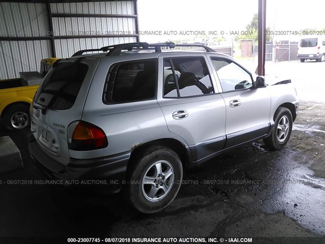 KM8SC13E94U662151 - 2004 HYUNDAI SANTA FE GLS/LX SILVER photo 4