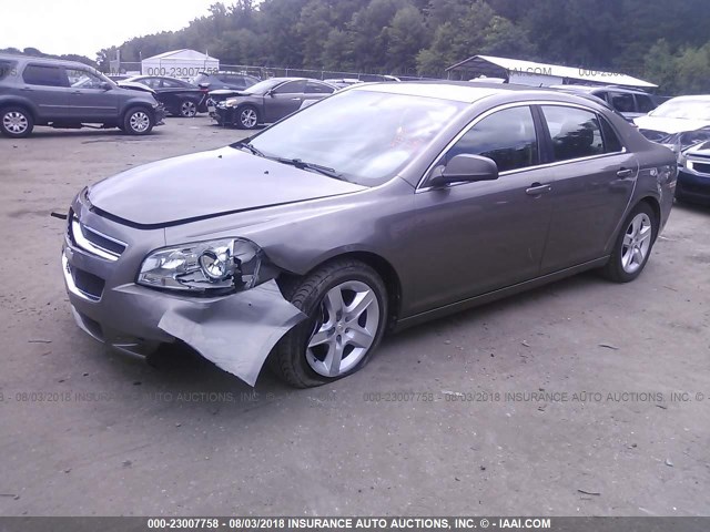 1G1ZB5E12BF347774 - 2011 CHEVROLET MALIBU LS BROWN photo 2