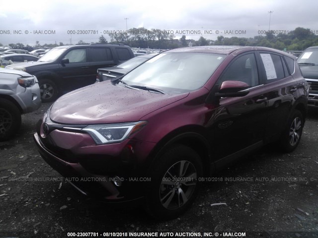 2T3WFREV8JW419969 - 2018 TOYOTA RAV4 ADVENTURE/XLE 红色 照片 2