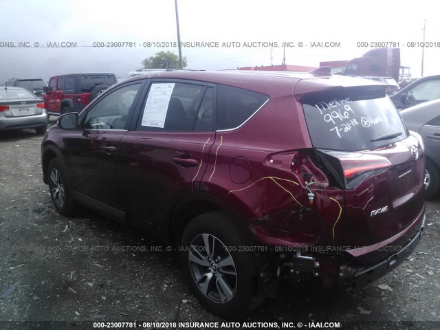 2T3WFREV8JW419969 - 2018 TOYOTA RAV4 ADVENTURE/XLE 红色 照片 3