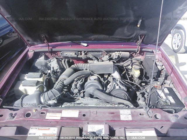 4F4CR16A3TTM33282 - 1996 MAZDA B2300 CAB PLUS RED photo 10