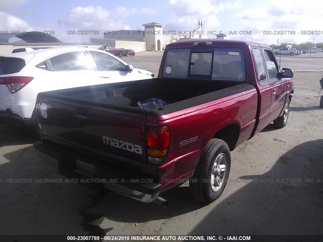 4F4CR16A3TTM33282 - 1996 MAZDA B2300 CAB PLUS RED photo 4