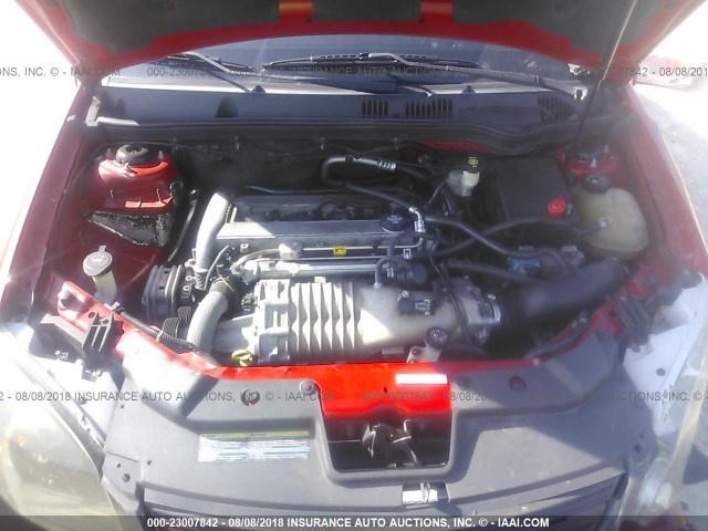 1G1AP14P067751234 - 2006 CHEVROLET COBALT SS SUPERCHARGED RED photo 10