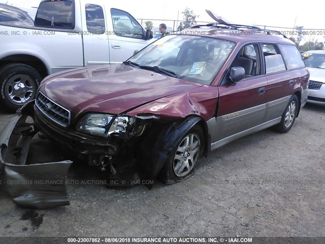 4S3BH675637656284 - 2003 SUBARU LEGACY OUTBACK AWP RED photo 2