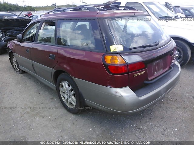 4S3BH675637656284 - 2003 SUBARU LEGACY OUTBACK AWP 红色 照片 3