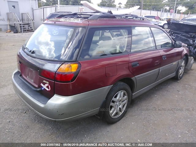 4S3BH675637656284 - 2003 SUBARU LEGACY OUTBACK AWP 红色 照片 4
