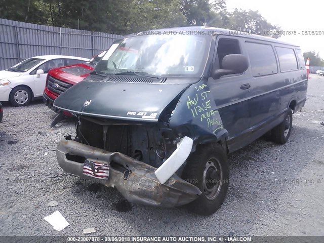 2B5WB35Y2YK150456 - 2000 DODGE RAM WAGON B3500 GREEN photo 2