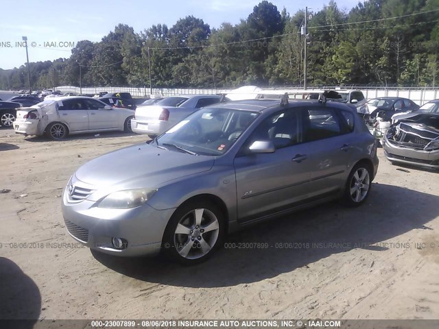 JM1BK343261477685 - 2006 MAZDA 3 HATCHBACK GRAY photo 2