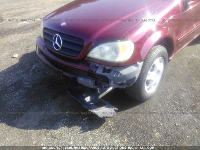 4JGAB54E32A299476 - 2002 MERCEDES-BENZ ML 320 RED photo 6