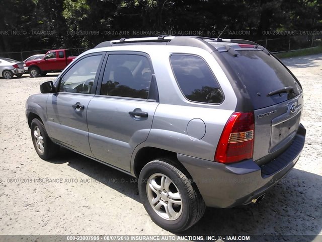 KNDJE723287456090 - 2008 KIA SPORTAGE EX/LX GRAY photo 3