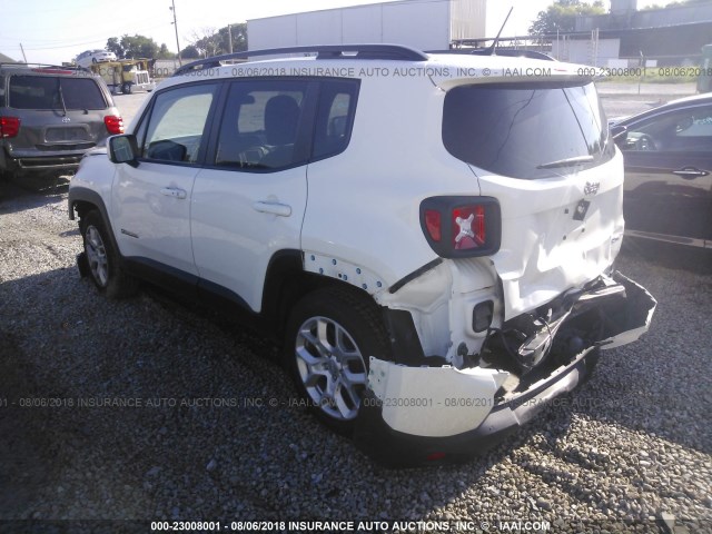 ZACCJABT8GPD59432 - 2016 JEEP RENEGADE LATITUDE WHITE photo 3