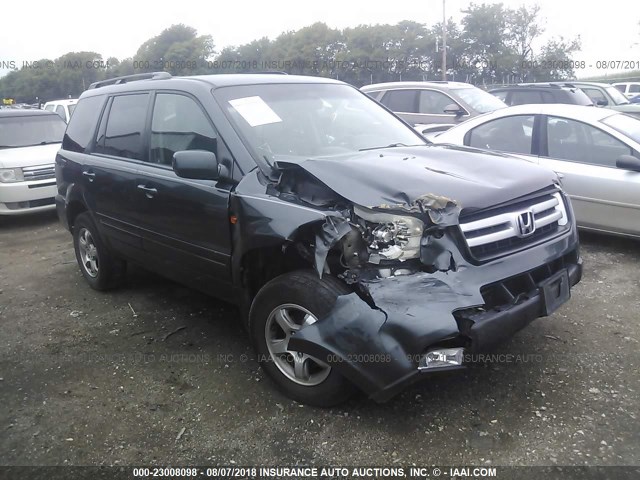 2HKYF18496H510597 - 2006 HONDA PILOT EX GRAY photo 1