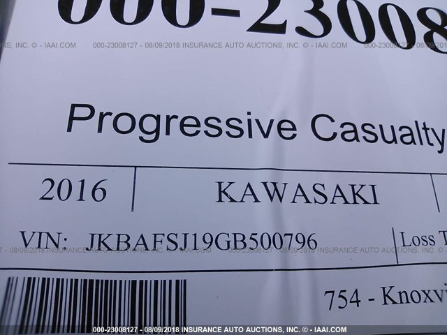 JKBAFSJ19GB500796 - 2016 KAWASAKI KAF820 J GOLD photo 9