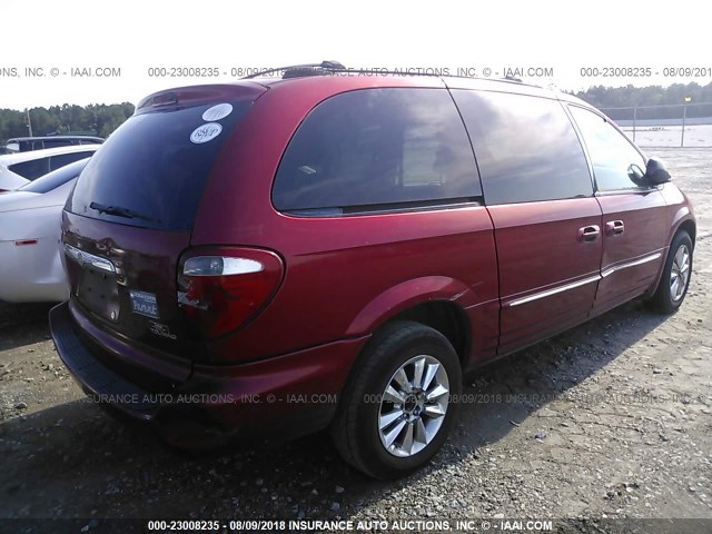 2C4GP54L54R528785 - 2004 CHRYSLER TOWN & COUNTRY TOURING MAROON photo 4