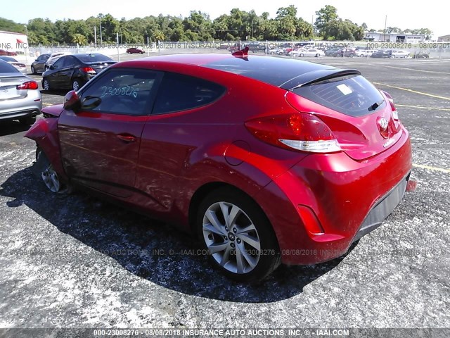 KMHTC6AD8GU252733 - 2016 HYUNDAI VELOSTER RED photo 3