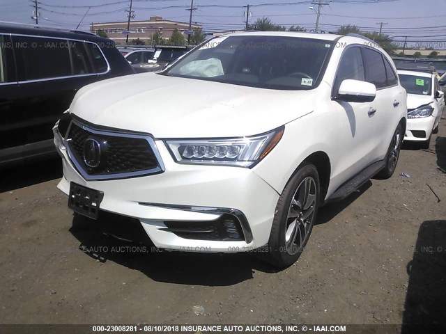 5FRYD4H81HB004367 - 2017 ACURA MDX ADVANCE WHITE photo 2