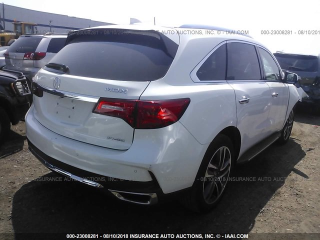 5FRYD4H81HB004367 - 2017 ACURA MDX ADVANCE WHITE photo 4