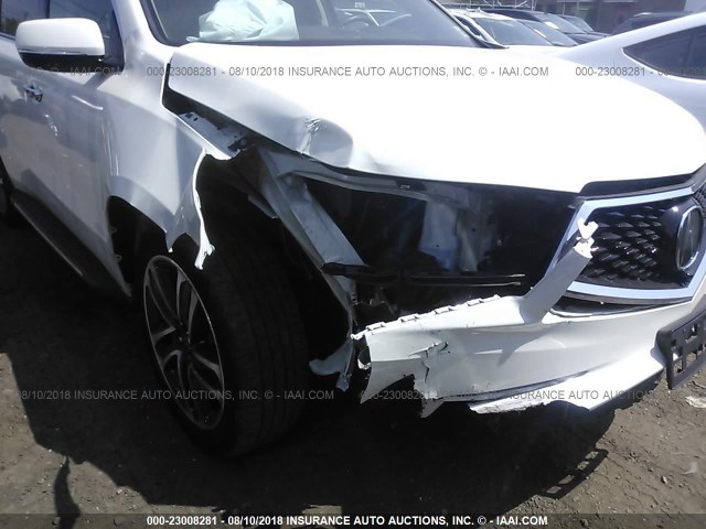 5FRYD4H81HB004367 - 2017 ACURA MDX ADVANCE WHITE photo 6