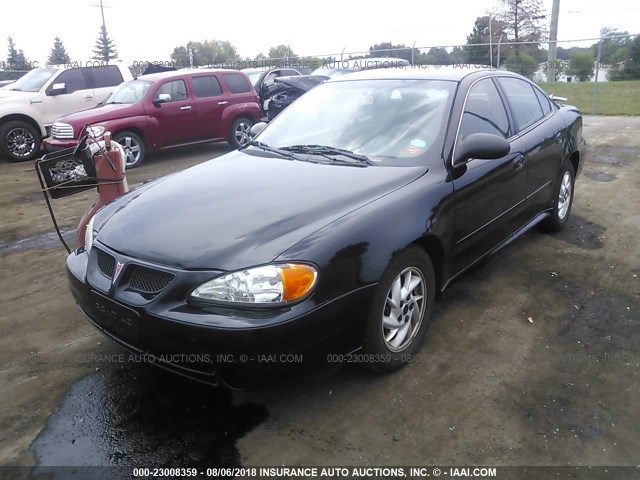 1G2NE52F04M687005 - 2004 PONTIAC GRAND AM SE BLACK photo 2