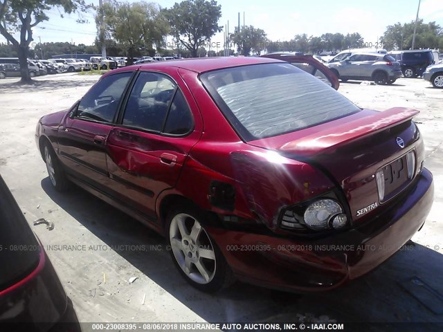 3N1AB51D35L524558 - 2005 NISSAN SENTRA SE-R SPEC V RED photo 3