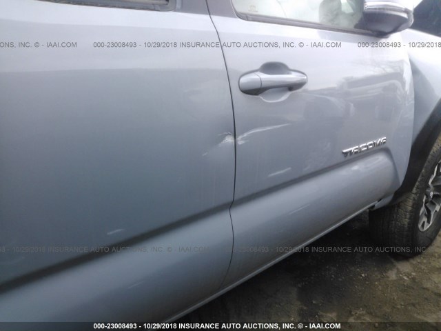 3TMCZ5AN9JM166218 - 2018 TOYOTA TACOMA DBL CAB/SR/TRDSPT/OR/PRO ვერცხლისფერი ფოტო 6