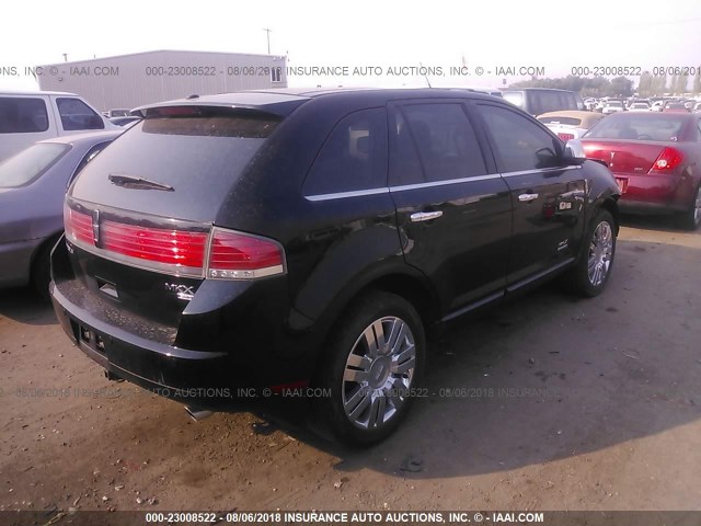 2LMDU88C28BJ23389 - 2008 LINCOLN MKX BLACK photo 4