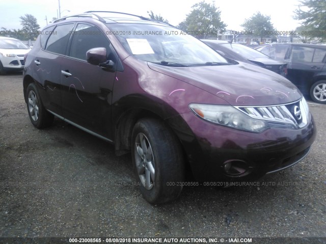 JN8AZ1MU4AW013799 - 2010 NISSAN MURANO S/SL/LE MAROON photo 1