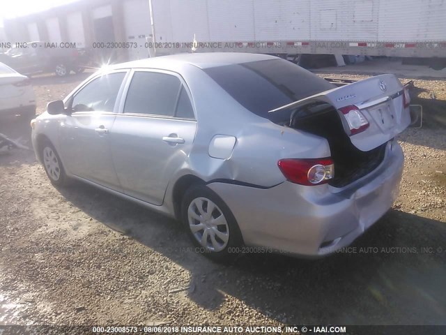 2T1BU4EE2DC971179 - 2013 TOYOTA COROLLA S/LE SILVER photo 3