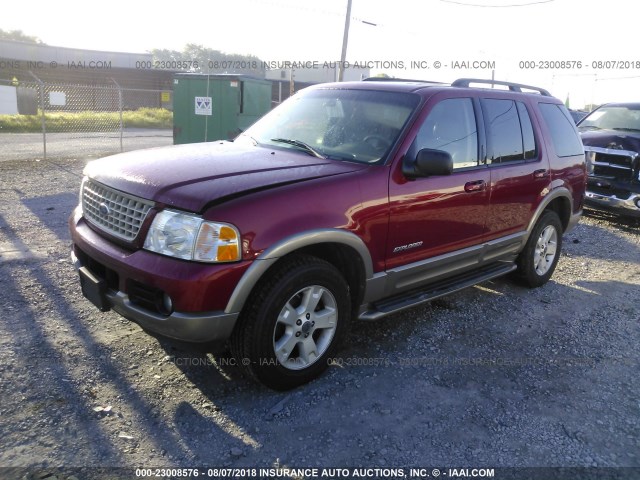 1FMZU64K94ZB45559 - 2004 FORD EXPLORER EDDIE BAUER BURGUNDY photo 2