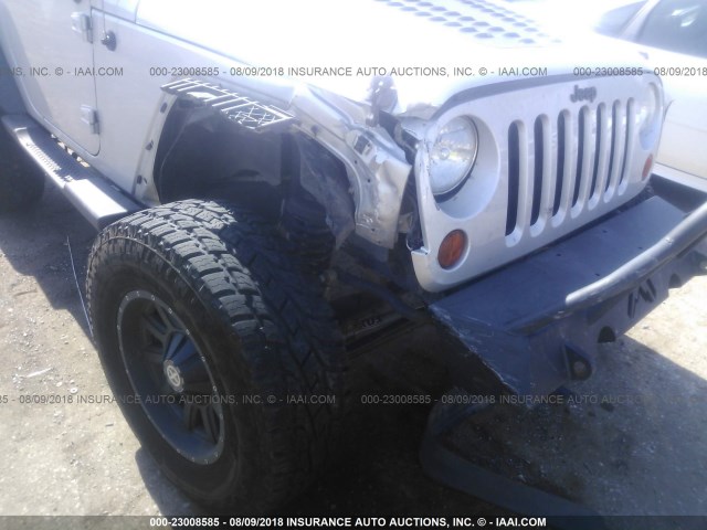 1J4AA2D19AL104609 - 2010 JEEP WRANGLER SPORT SILVER photo 6