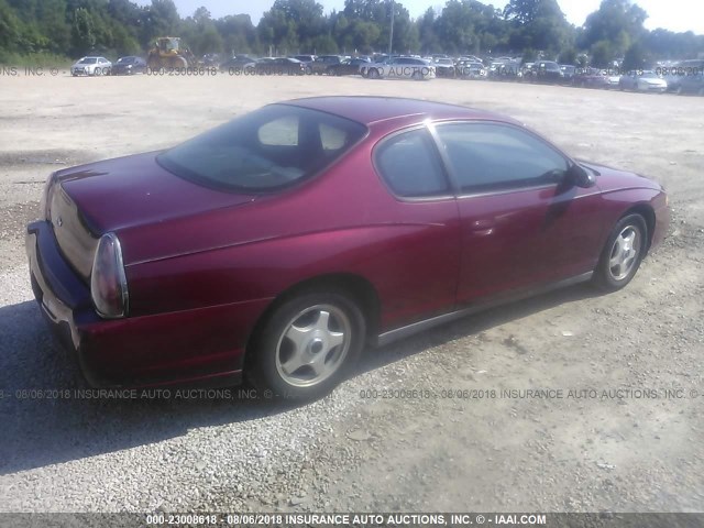 2G1WW12E959257719 - 2005 CHEVROLET MONTE CARLO LS BURGUNDY photo 4