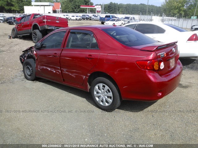 1NXBU4EE7AZ304005 - 2010 TOYOTA COROLLA S/LE/XLE RED photo 3