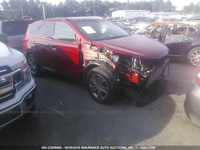 KM8SM4HF6GU159472 - 2016 HYUNDAI SANTA FE SE RED photo 1