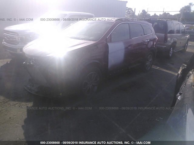 KM8SM4HF6GU159472 - 2016 HYUNDAI SANTA FE SE RED photo 2